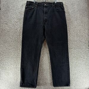 Vintage 90s Levis 505 Jeans Mens 42x32‎ Black Denim Pants Straight Leg 1998 Y2K